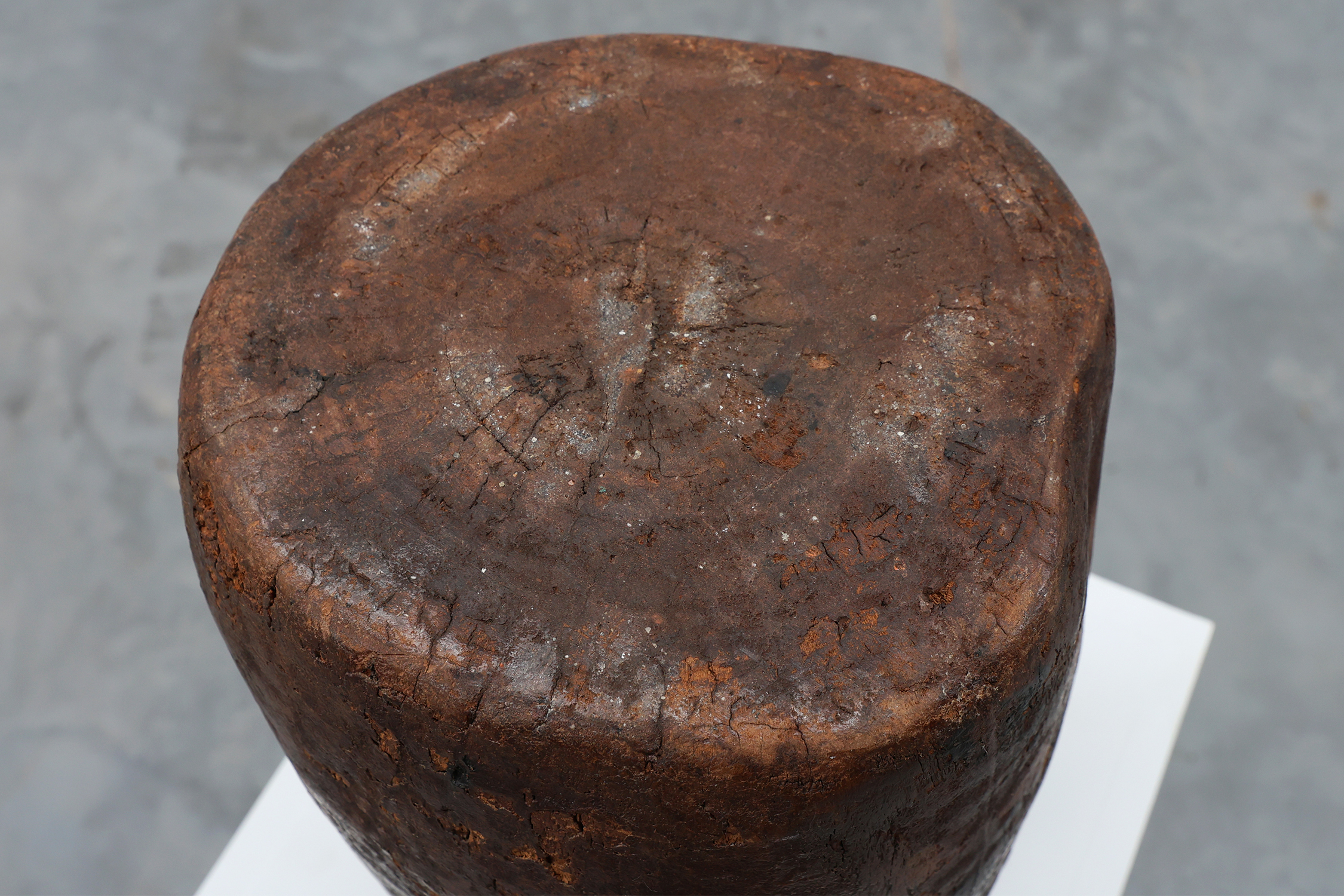 Rare Rustic wabi sabi style vase in solid wood, France 1800sthumbnail
